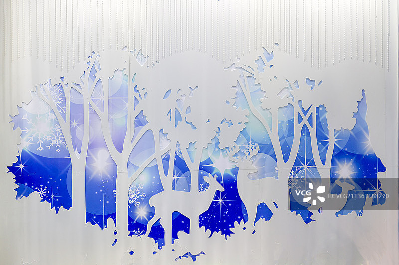 森林与鹿剪版图片素材