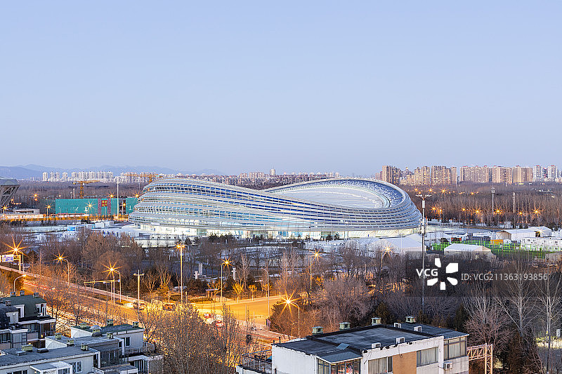 北京会国家速滑馆冰丝带图片素材