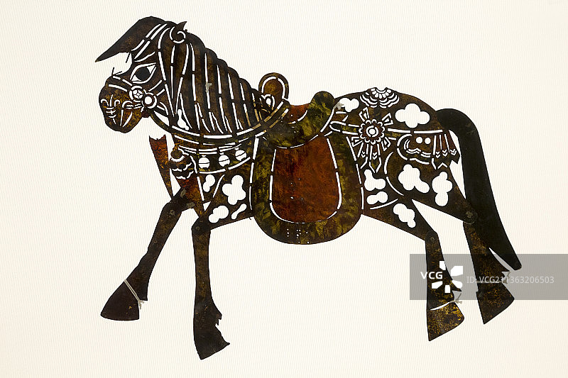 民间传统手艺皮影戏马图片素材