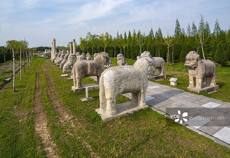 江苏淮安明祖陵神道石刻图片素材