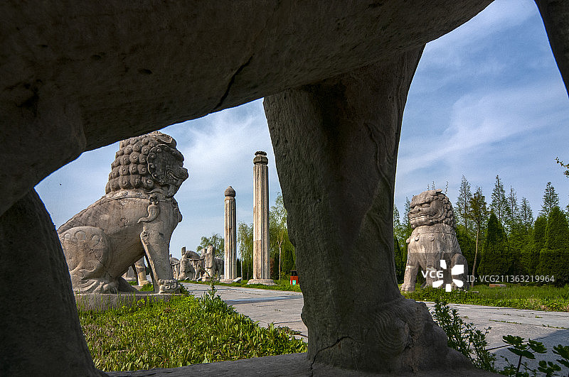 江苏淮安明祖陵神道石刻图片素材