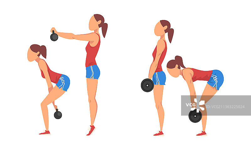 穿短裤做运动锻炼力量的女人图片素材