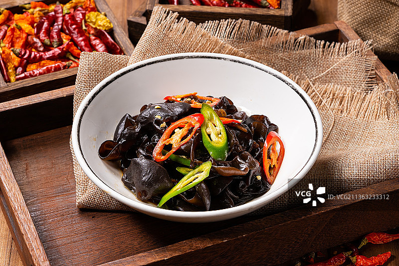 川菜香辣麻辣木耳云耳图片素材