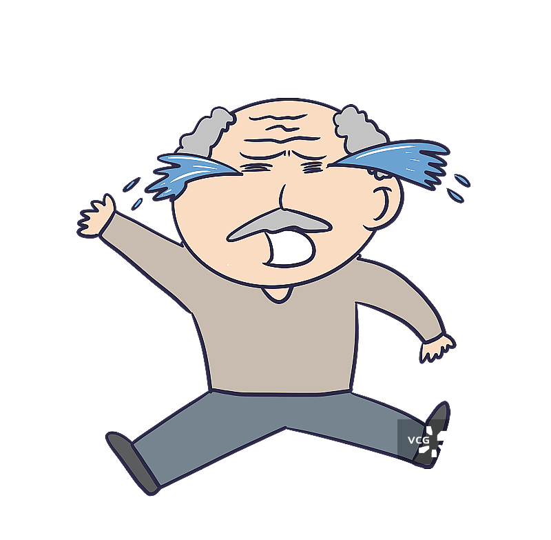 元素：哭泣的老人图片素材