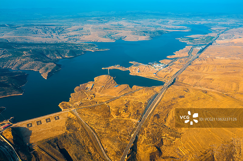 航拍乌兰察布察尔湖图片素材