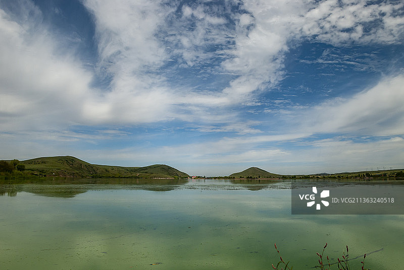 内蒙古锡林郭勒多伦湖，西山湾水库图片素材