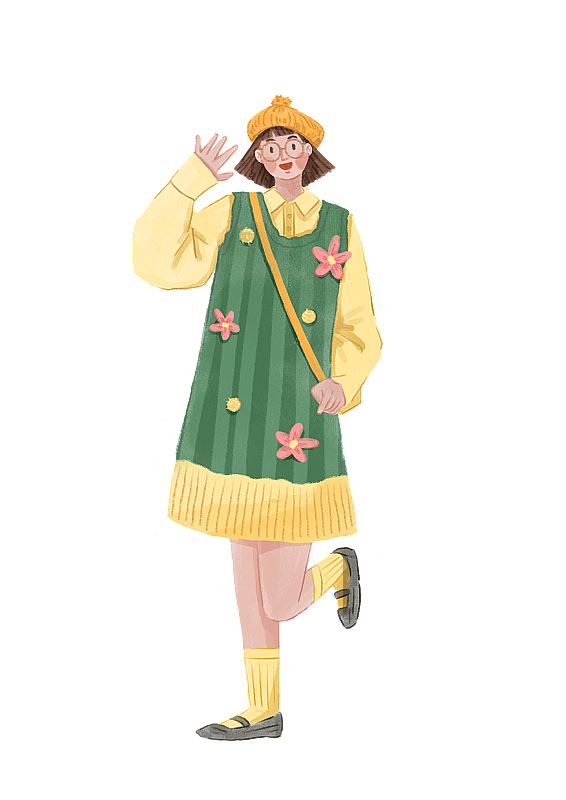 俏皮可爱的女生图片素材