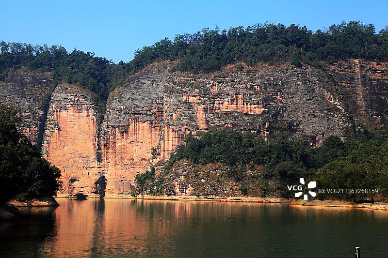福建泰宁大金湖，中国丹霞，世界遗产。图片素材