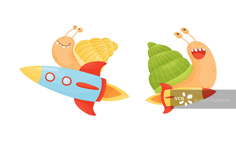 快乐微笑的蜗牛图片素材