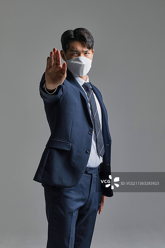 疫情期间的商务人士生活方式与防护措施图片素材