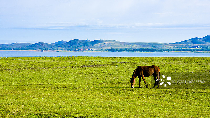 河北沽源县闪电湖图片素材