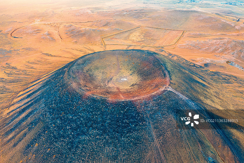 航拍乌兰察布乌兰哈达火山地质公园图片素材