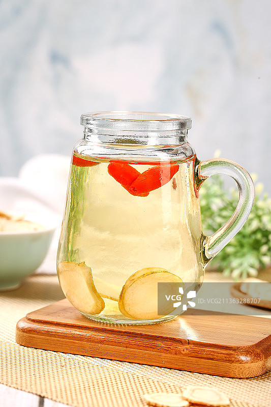 一杯西洋参茶图片素材