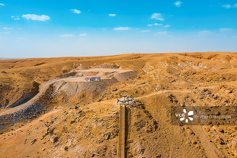 航拍乌兰察布锡拉木伦庙图片素材