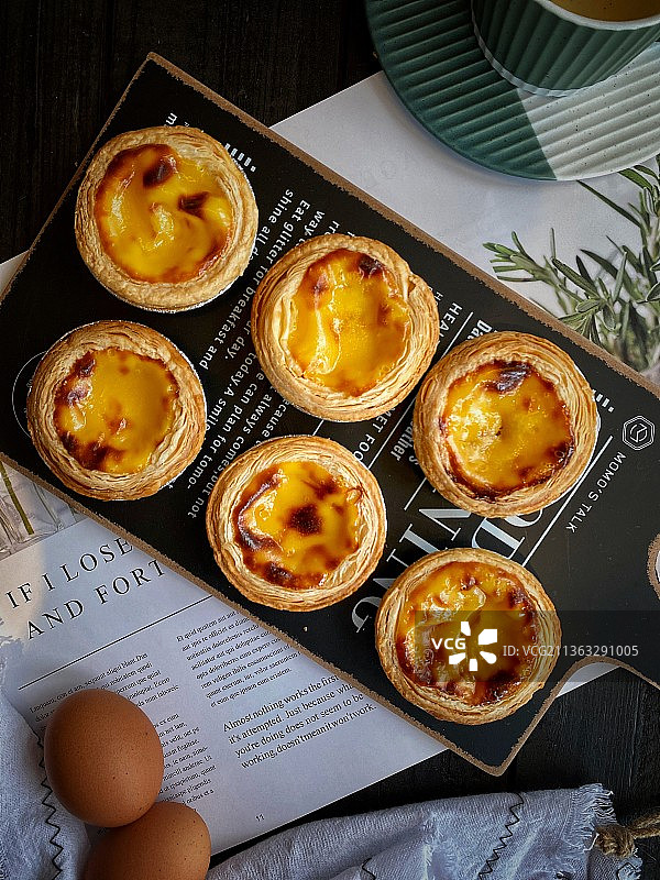 奶油蛋挞图片素材