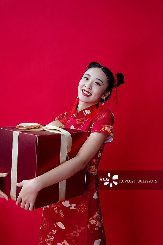 国潮美少女肖像图片素材