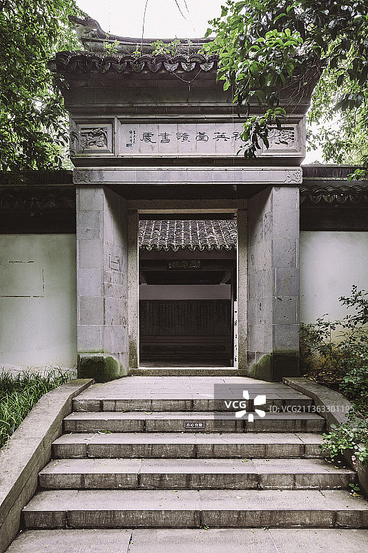 无锡宜兴善卷洞景区的祝英台读书处图片素材