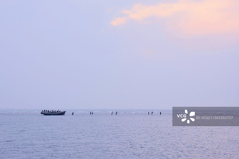 渤海湾河北乐亭县月坨岛图片素材