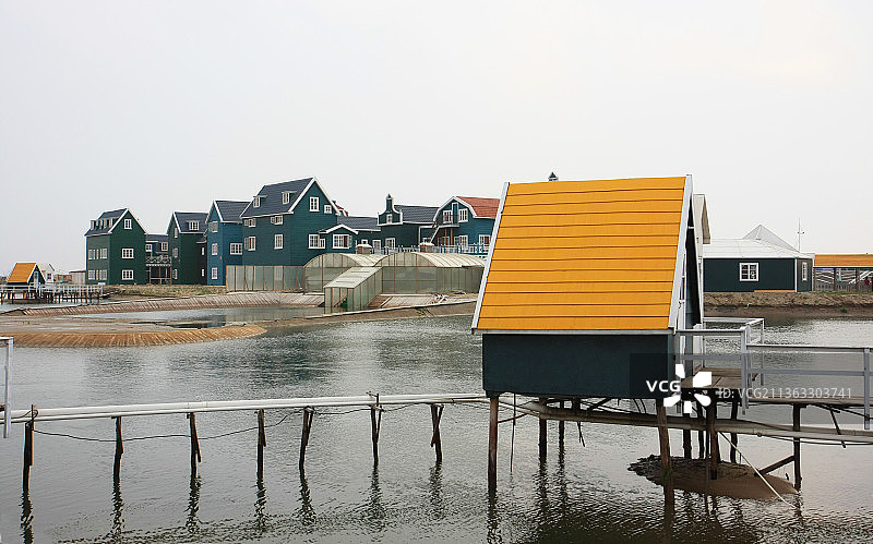 渤海湾河北乐亭县月坨岛图片素材