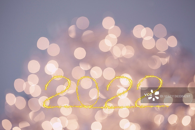 大光圈光斑2022新年快乐图片素材