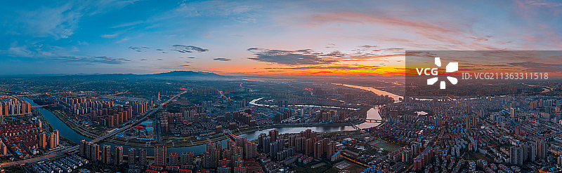 湖南省衡阳市城市风光航拍图片素材