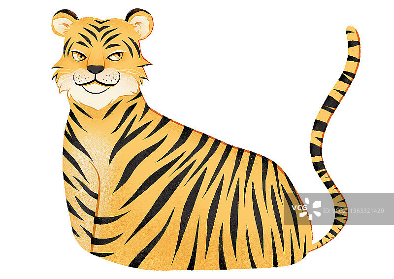 老虎生肖动物插画图片素材