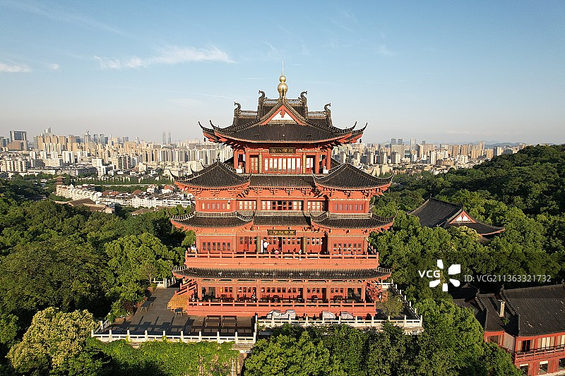 杭州西湖吴山城隍庙图片素材