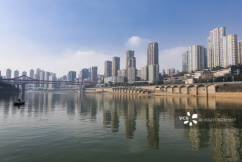 重庆江北区北滨路城市风光图片素材