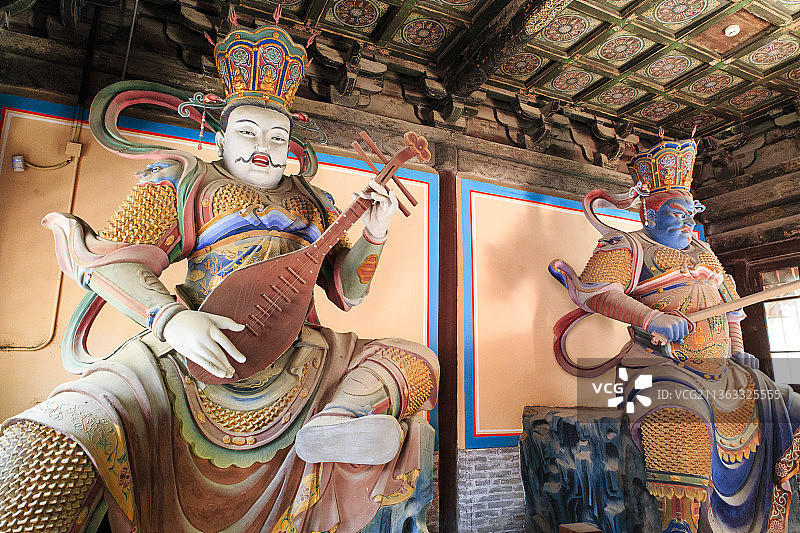 北京西山大觉寺：天王殿四大天王图片素材