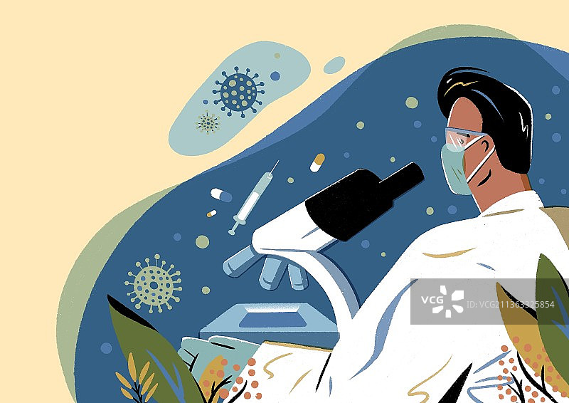 疫苗医疗医生插画图片素材