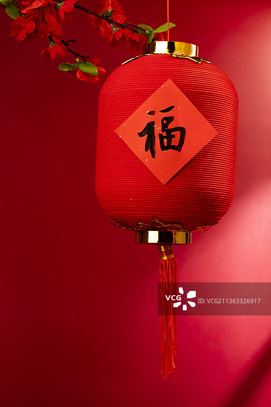 新年灯笼场景图片素材