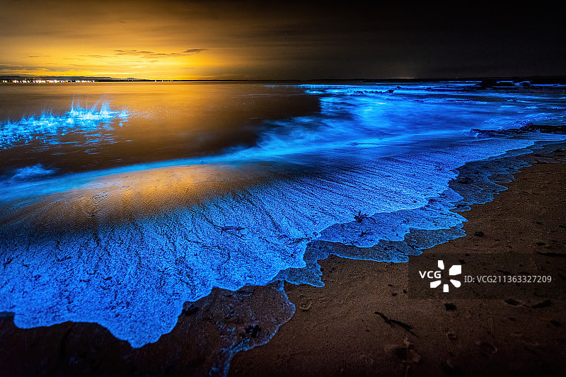 澳大利亚杰维斯湾夜景海面风光图片素材