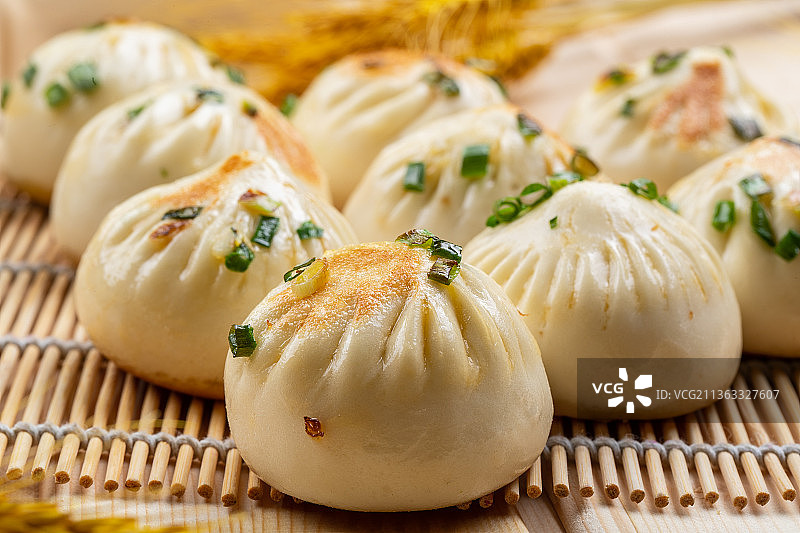 美味烤包子图片素材