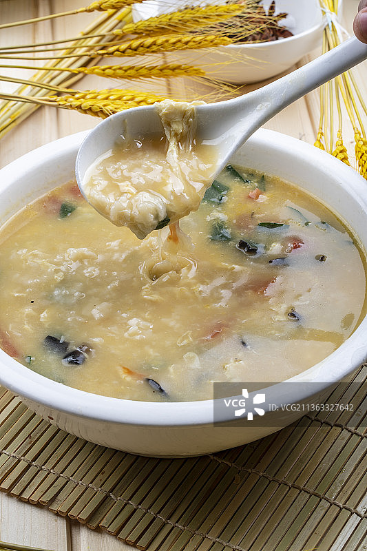 鸡蛋疙瘩汤图片素材