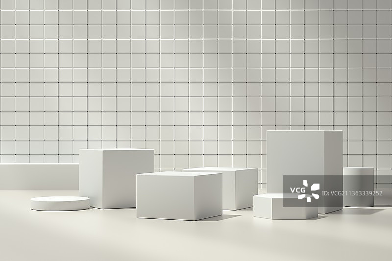 三维图形 简约 多个物体背景图片素材