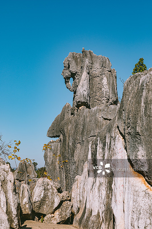 中国云南省昆明市石林县石林风景区风景图片素材