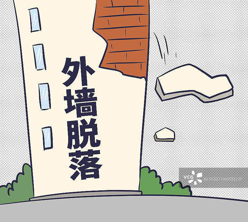 元素：外墙脱落图片素材