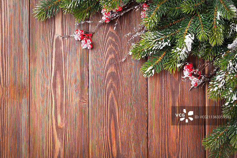 圣诞背景与冷杉树，圣诞装饰特写图片素材