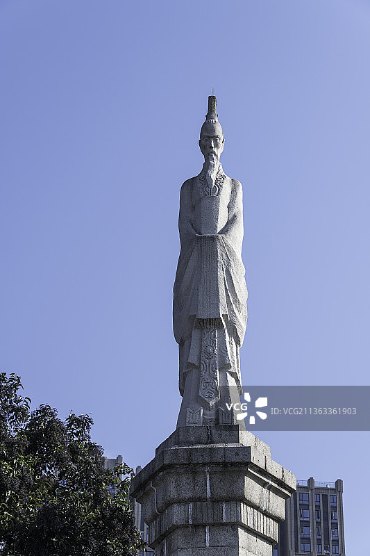 屈原雕像图片素材