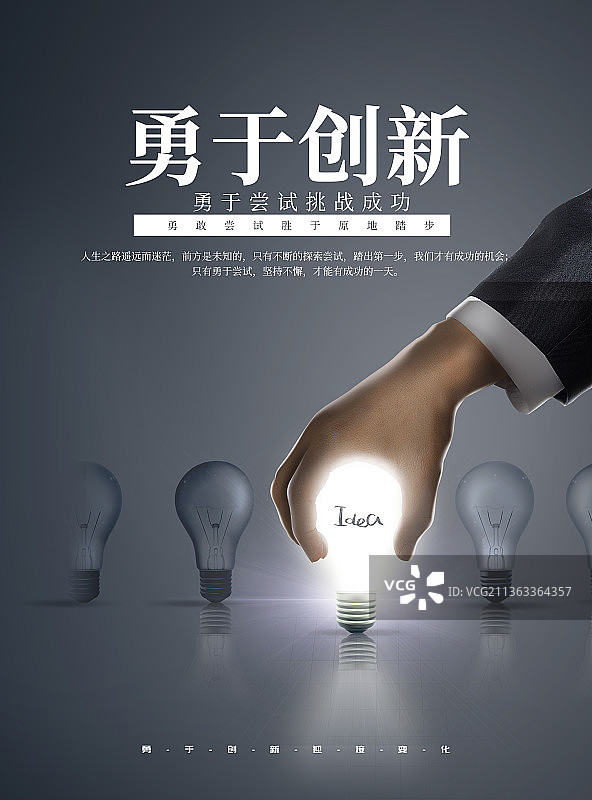 勇于创新迎接变化海报图片素材