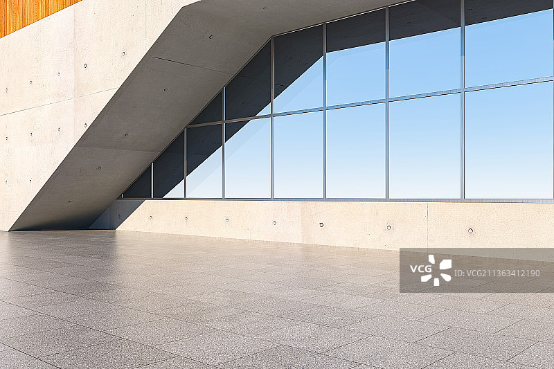 3D现代几何空间背景图片素材