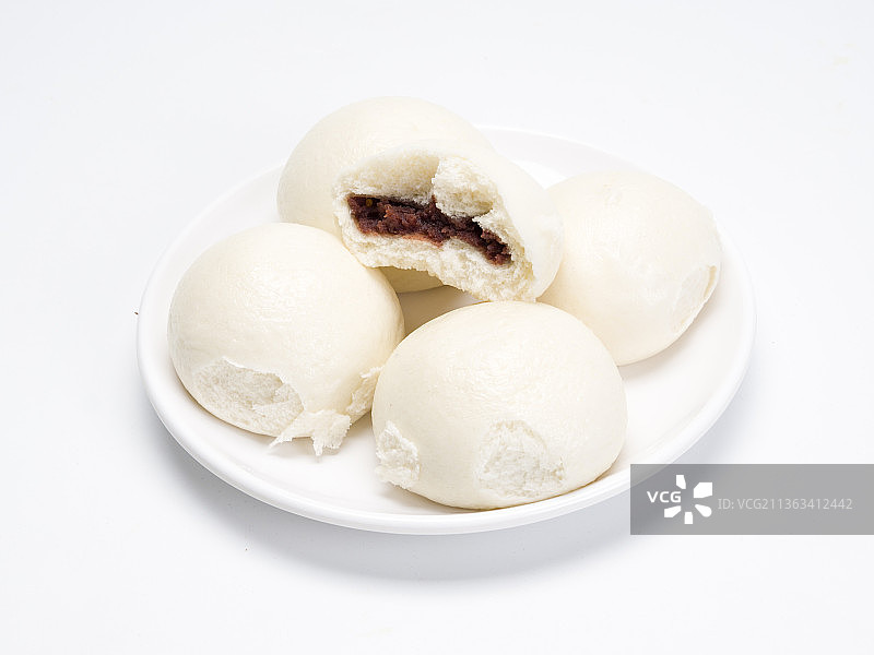 中华早点豆沙包图片素材