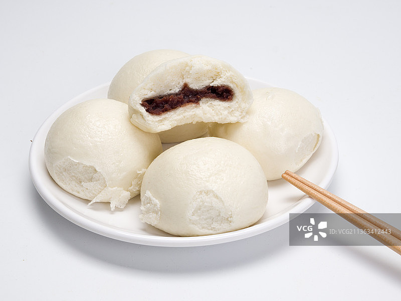 中华早点豆沙包图片素材