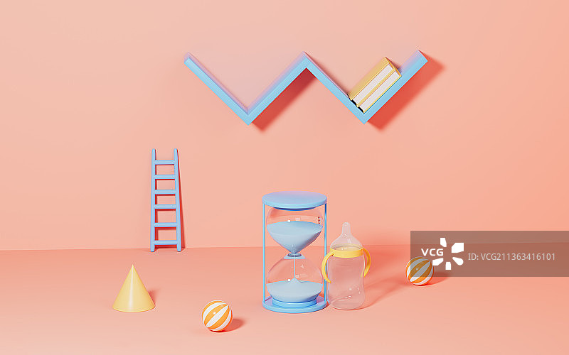 创意展示架3D渲染图片素材