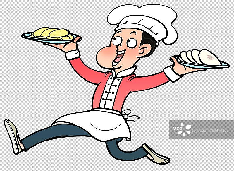 上菜的厨师图片素材