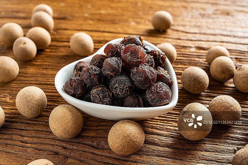 干桂圆和果肉图片素材