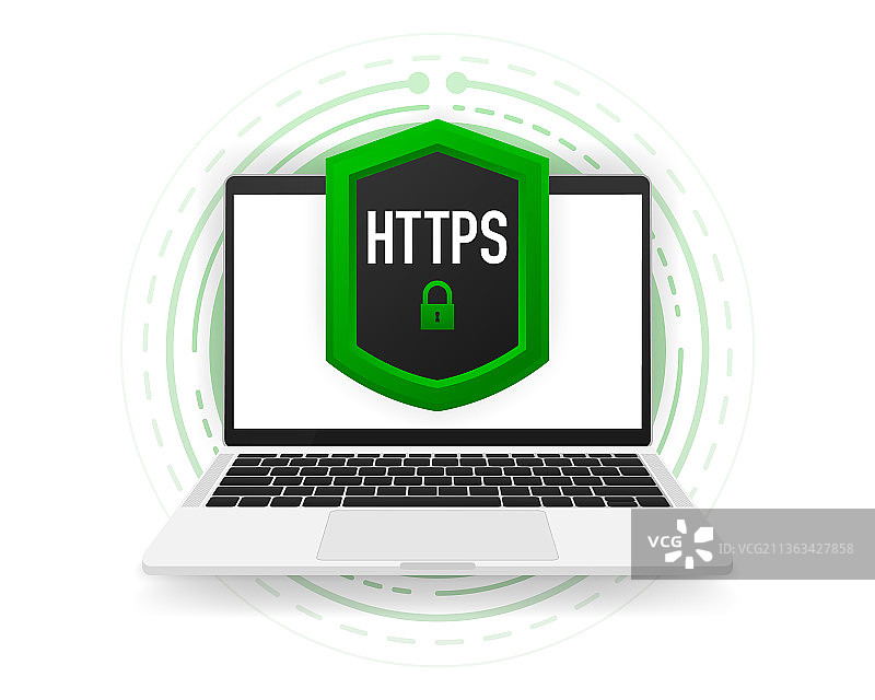 https和http协议安全网络冲浪图片素材