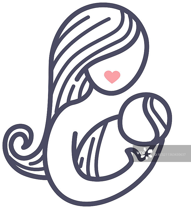 母亲怀抱新生儿图片素材