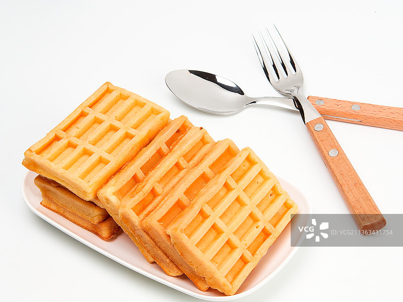 健康早餐华夫饼小吃美食图片素材