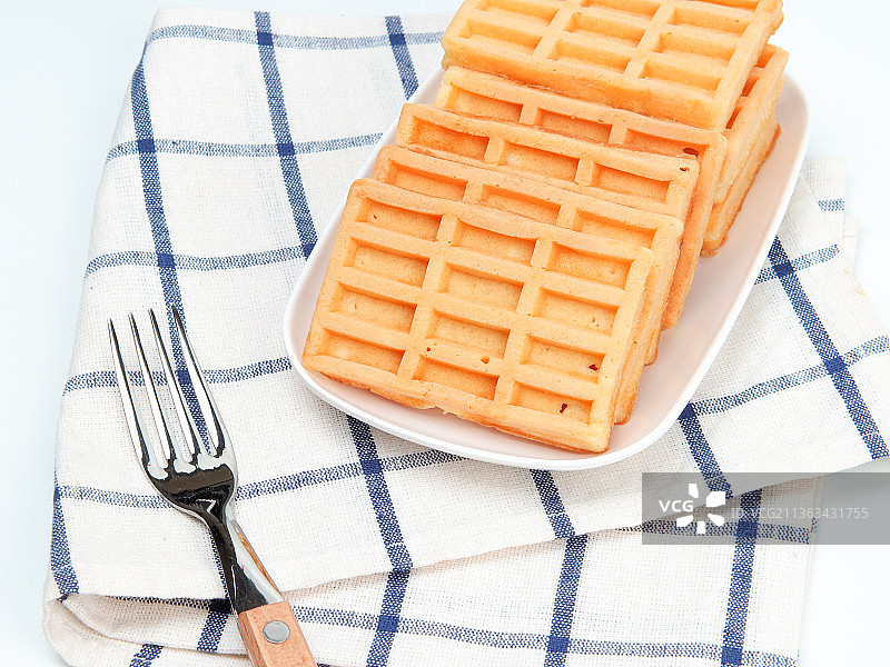 健康早餐华夫饼小吃美食图片素材